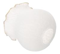 Abat-jour en Verre Blanc Style Vintage Fleur pour Douille E27 | Surface Givrée et Lisse, Forme Cloche Élégante, pour Appliques Murales et Bras de Lustre
