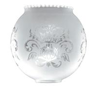 Abat-jour en verre boule deux bouches mat 16cm bouche 5.3cm