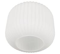 Abat-jour en Verre Côtelé Blanc pour Lampe Suspendue E26 E27 | Verre Épais, Lignes Nervurées Nettes, Style Moderne Rétro, Cuisine Îlot et Cafés