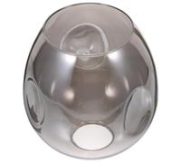 abat-jour en Verre Ovale Fumé Suspendre abat-jour de Remplacement pour Luminaire Suspendu Petit Texture Soufflée à la Bouche Adapté Salon et Bureau Verre Robuste et