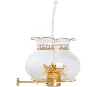 Abat-jour en Verre Réglable pour Lampe à Huile, Anti-vent | Verre, Fer et Coton, Remplace un Ancien Cache Cassé, Style Simple et Décoratif pour Autel ou Veilleuse