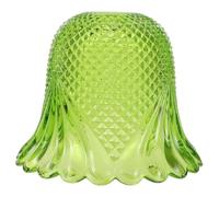 Abat-jour en Verre Vert Vintage pour Lampe E14, Ouverture 3,5 CM | Forme Fleur Antique, Pose Simple et Entretien Facile, pour Couloir, Comptoir ou Installation Rapide