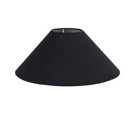 Abat Jour Grand abat-jour rétro en lin E27, utilisé pour remplacer le couvercle des lampadaires, des suspensions et des bureaux dans les familles d'accueil(Black,Diameter45cm)