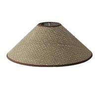 Abat Jour Grand abat-jour vintage en rotin, lampe de chevet, suspension, bureau, lampadaire, décoration d'intérieur(Brown,Diameter50cm)