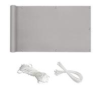 Abat-jour haute visibilité pour balcon, jardin, terrasse, porche, jardin avec attaches de câble, gris clair, 1,2 x 5 m