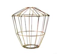 Abat-jour industriel en métal avec cage métallique creuse pour une protection optimale des ampoules et un flux d'air (petit abat-jour)