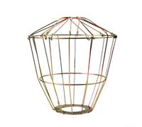 Abat-jour industriel vintage en métal avec protection d'ampoule en forme de cage métallique, conçu pour un éclairage sûr et une protection des ampoules dans les luminaires suspendus (grand abat-jour)