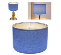 Abat Jour Lampe sur Pied en Lin | Ø30cm x H20cm Abat-jour Lampe de Chevet - Abat-jour fait Main pour Lampadaire, Suspension et Lampes Table | Douille E27 | Lumière non éblouissante - Bleu