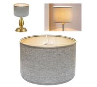 Abat Jour Lampe sur Pied en Lin | Ø30cm x H20cm Abat-jour Lampe de Chevet - Abat-jour fait Main pour Lampadaire, Suspension et Lampes Table | Douille E27 | Lumière non éblouissante - Gris