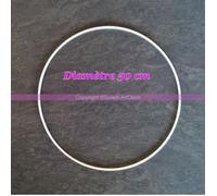 Abat-jour - LEALOO - Grand Cercle métallique blanc - Diamètre 50 cm - Anneau epoxy - Utilisation intérieure