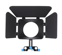 Abat-jour mat pour barre de rail de 15 mm Follow Focus Rig Cage Kit de fabrication de film compatible avec appareil photo reflex numérique Canon, caméscope, DVR, hauteur réglable, porte de grange