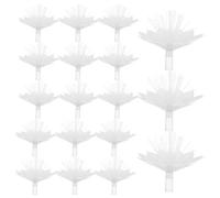 Abat-jour Mini Fleur pour Guirlandes Lumineuses LED F5, 50 Pièces | Plastique Blanc, Forme Fleur, pour Ampoules F5 et Fils LED, Intérieur, Fêtes