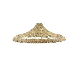 Abat jour naturel FREYA LARGE en herbe marine style bohème H22cm pour monture électrique E27