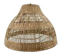 Lumisky Abat-jour MERIDA naturel en herbe marine style bohème H34cm pour monture électrique E27