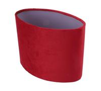 Abat Jour Ovale, 12.5×18×23cm Abat Jour en Tissu Moderne Universel E27 E14, Petit Couvercle de Lampe pour Lampe de Chevet de Table (Vin Rouge)