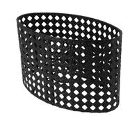 Abat-jour Ovale en Fer Creux en Métal gravé, Douilles Compatibles E27 E14 pour Divers éclairages Intérieurs (Noir)