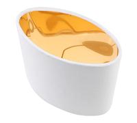 Abat-jour Ovale en Tissu Blanc, Simple et Stable pour Lampe