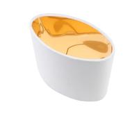 Abat-jour ovale for lampe de table, housse blanche et dorée, simple, en tissu Pour Lampe De Table DéCoration De Chevet