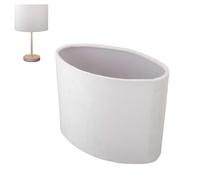 Abat-jour ovale pour lampes de Table, abat-jour en tissu E27 E14, couvercle de lampe à clipser, accessoires pour lampe suspendue au sol de Table (Blanc)