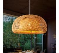 Abat-Jour personnalisé pour Bar et Club, Forme Unique, luminaire Suspendu E27, idéal pour Une Cuisine américaine, luminaire décoratif en rotin, idéal pour Une Table ou Un Bureau.