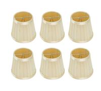 abat jour petite taille, Abats-jour de Lampe en Tissu,petit abat jour pour lustre, Lot de 6 Petit Abat-Jour à Clipser pour Applique de Bougeoir Lustre de Chandelier, 8,5x12x11cm