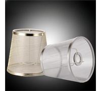 Abat Jour Plafond Abat-jour transparent for lustre, applique murale, salon, chambre à coucher, accessoires(B-silver)