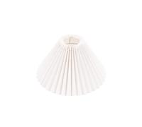 Abat-jour plissé à faire soi-même, housse en tissu pour lustre, accessoires d'éclairage E27, couverture de lampe de table rétro (blanc)