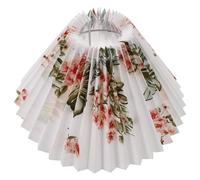 Abat-jour Plissé en Tissu Blanc E27, Style Rustique pour Lampe | ’éblouissement, Léger et Simple, pour Salon, Café, Chambre, Locataire