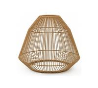 Abat jour seul style bohème naturel style vannerie tressée en poly rotin MAYA SHADE H39cm