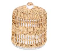 Abat-jour pour Bougies en Verre et Paille, Coupe-vent Décoratif | Aspect Transparent et Surface Lisse, Pose Facile, pour Bougies Piliers Pot, Dîner Romantique