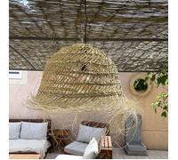 Abat jour pour Lampe ajourée XL en paille du Maroc tressée