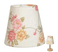 Abat-jour pour Lampe de Table en Tissu Fleuri, Léger et Simple | Installation Clip-on, Remplacement D’un Ancien Modèle, pour Salon et Chambre, Structure en Fer Discrète