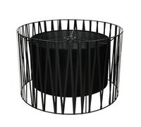 Abat-Jour Pour Lampes Sur Pied Douille E27 Grand Ø50Cm Noir Cylindre
