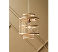 Abat-jour pour suspension en rotin marron TU