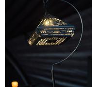 Abat-jour pyramide artistique avec crochet de suspension et plateau pour un éclairage esthétique unique (croyance)