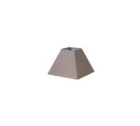 Abat-jour pyramide gris lin E27, dimensions 20 x 10 x 15 cm, idéal pour décorer et apporter une lumière d'ambiance à l'intérieur.