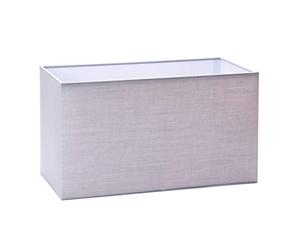 Abat-jour rectangulaire en tissu, E27, gris, 32x16x18cm