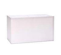 Abat-jour rectangulaire en tissu pour lampe de table, lampadaire, E27 (40 x 22 x 24 cm, blanc)