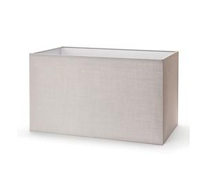 Abat-jour rectangulaire en tissu pour lampe de table, lampadaire, E27 (40 x 22 x 24 cm, gris)