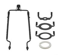 Abat-jour réglable de 20,3 cm avec base en métal et bague de conversion pour support d'ampoule E14, convient pour lampes de table, lampadaires et plus encore (Noir)