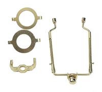 Abat-jour réglable de 20,3 cm avec plusieurs selles et bague de conversion E14 compatible avec différentes tailles d'ampoule pour abat-jour DIY (doré)