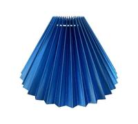 Abat-jour rétro en tissu plissé pour lampe de chevet, lampe de bureau, accessoire d'éclairage intérieur (bleu foncé)
