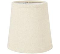 Abat-jour - Rond - Beige lin - Pour lampe - Base 10 cm - Pince ampoule Beige
