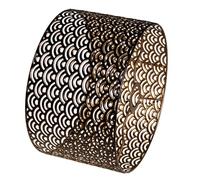 Abat-jour rond en métal vintage, noir doré, coupe creuse, forme de tambour, pour lampadaire, lampe suspendue, lampe de table, plafonnier