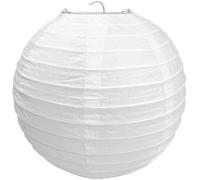 Abat-jour rond en papier bambou, 30 cm, style nervuré, abat-jour traditionnel pour décoration, blanc