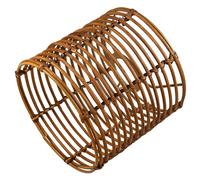 Abat-jour rond en rotin - Style bohème - Pour lampe de table, lampadaire et lampadaire - Pour tous les intérieurs - Diamètre : 16 cm (1, rotin marron)