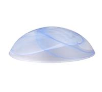 Abat-jour rond en verre d'albâtre - Diamètre : 300 mm - Bleu