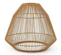 Abat jour seul style bohème naturel style vannerie tressée en poly rotin MAYA SHADE H39cm