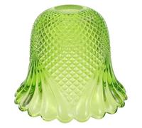 Abat-jour Suspendu 3,5 CM Fleur, E14, Vintage en Verre Vert | Remplacement Rapide, Installation Facile, pour Lampadaire ou Applique, Salon et Entrée, Style Rétro Ancien