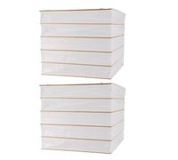 Abat-jour Suspendu Carré en Papier Pliable Blanc, Lot de 2 | Style Origami Nordique, Léger et Robuste, Installation Facile, pour Salons et Salles à Manger
